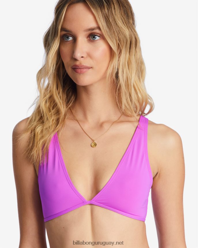 sol searcher top de bikini sin mangas ava mujer orquídea brillante DR68441507 Billabong