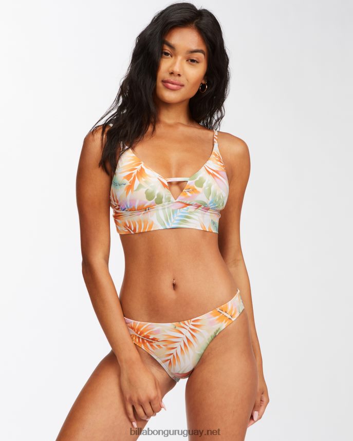 top de bikini Island Calling con cuello en V mujer cristal de sal DR68441657 Billabong