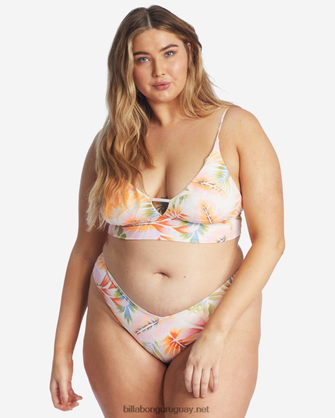 top de bikini Island Calling con cuello en V mujer cristal de sal DR68441657 Billabong