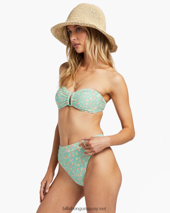 top de bikini bandeau i sea you tanlines mujer menta verde DR68441199 Billabong