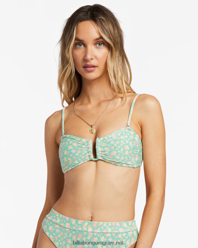 top de bikini bandeau i sea you tanlines mujer menta verde DR68441199 Billabong
