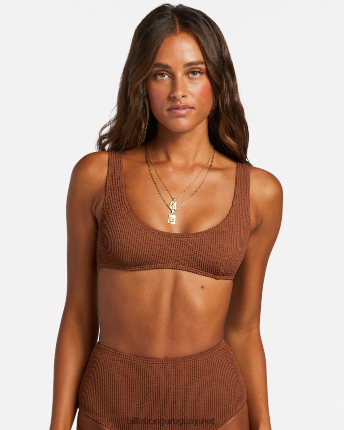top de bikini bralette alto de verano mujer coco tostado DR68441248 Billabong