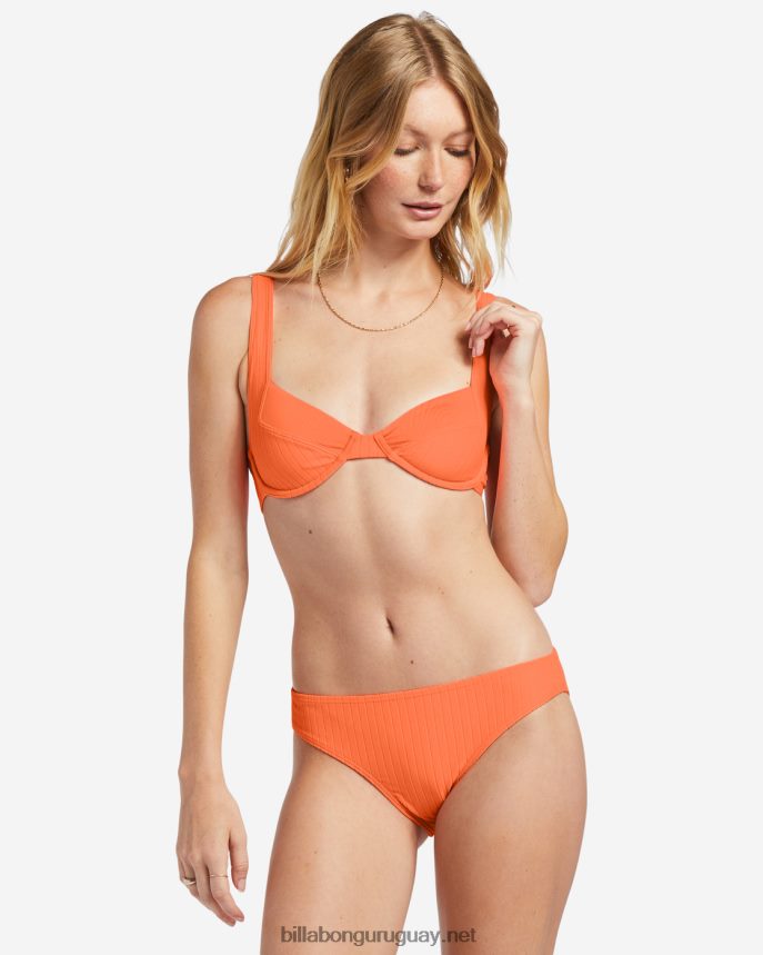 top de bikini con aros alineados tyler mujer melocotón poppin DR68441235 Billabong