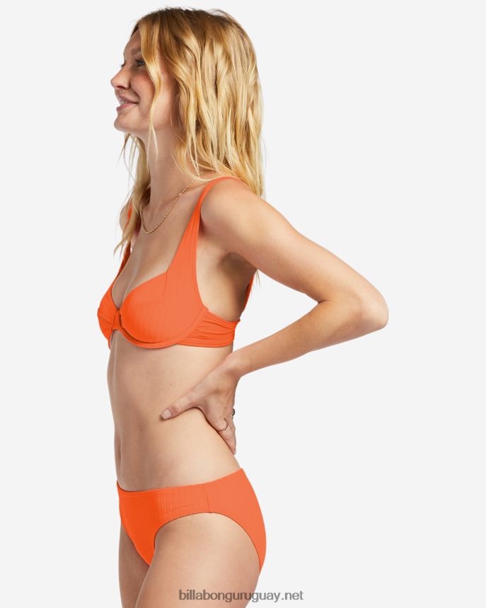 top de bikini con aros alineados tyler mujer melocotón poppin DR68441235 Billabong