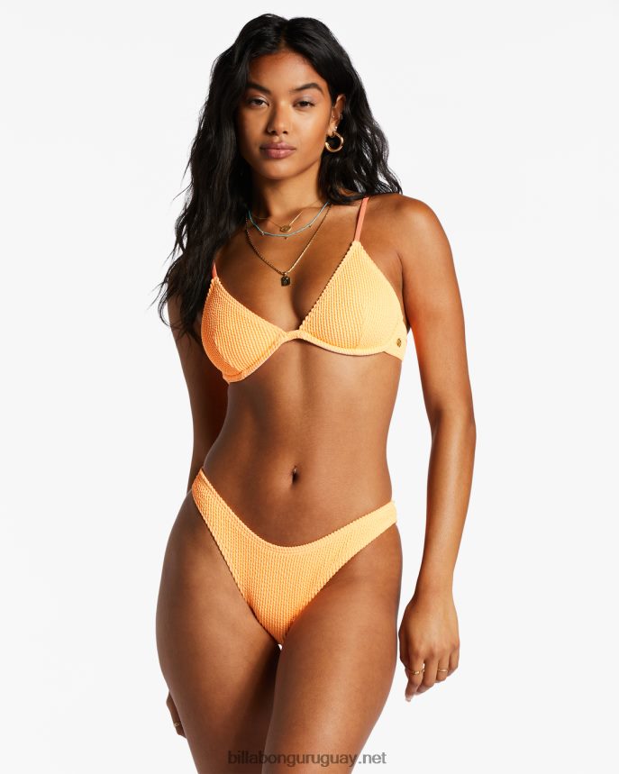 top de bikini con aros de reese alto de verano mujer mandarina picante DR68441366 Billabong