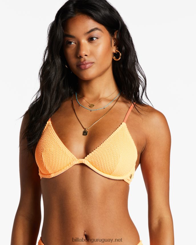 top de bikini con aros de reese alto de verano mujer mandarina picante DR68441366 Billabong