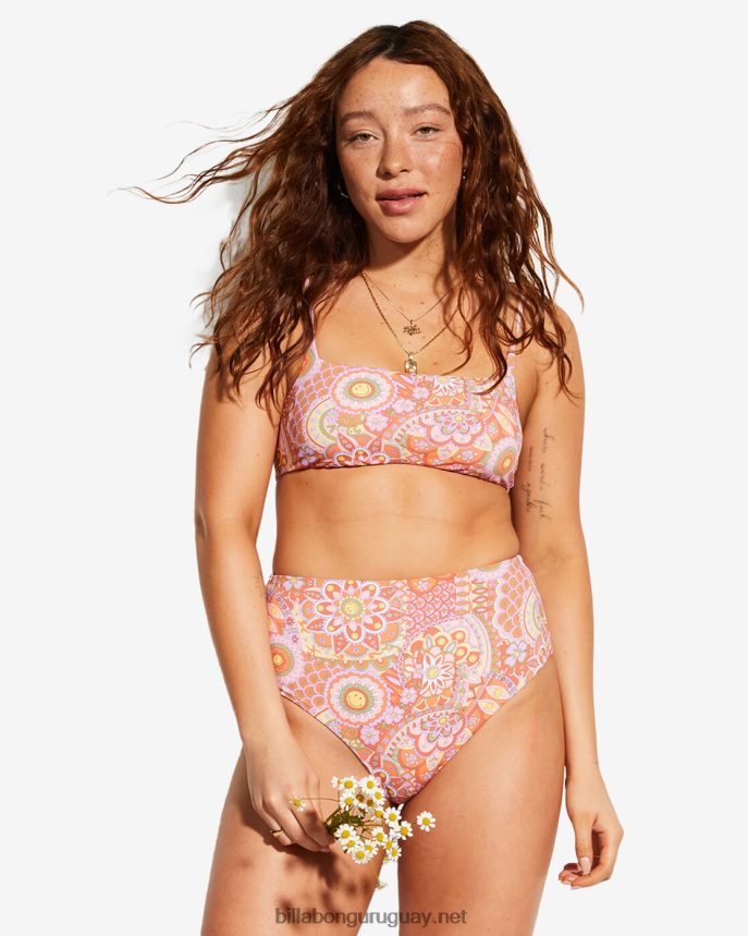 top de bikini corto reversible zoe de billabong x smiley good times mujer multi DR68441472