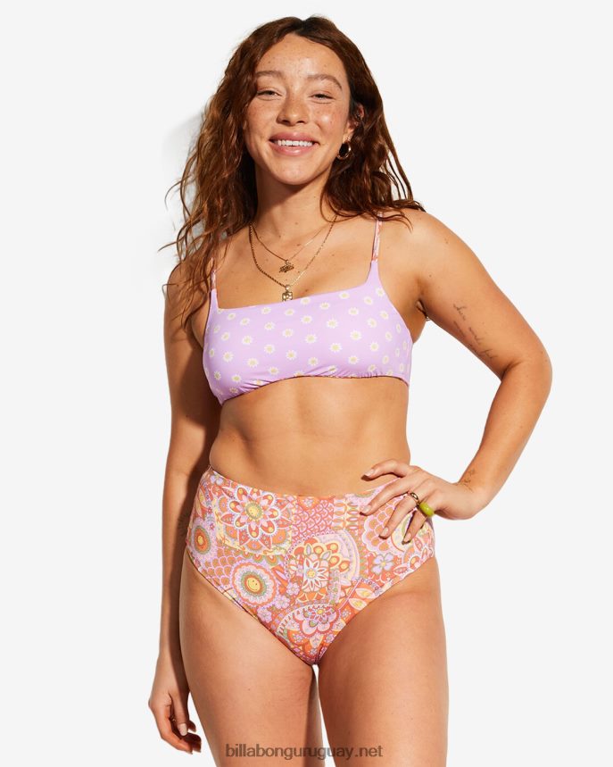 top de bikini corto reversible zoe de billabong x smiley good times mujer multi DR68441472