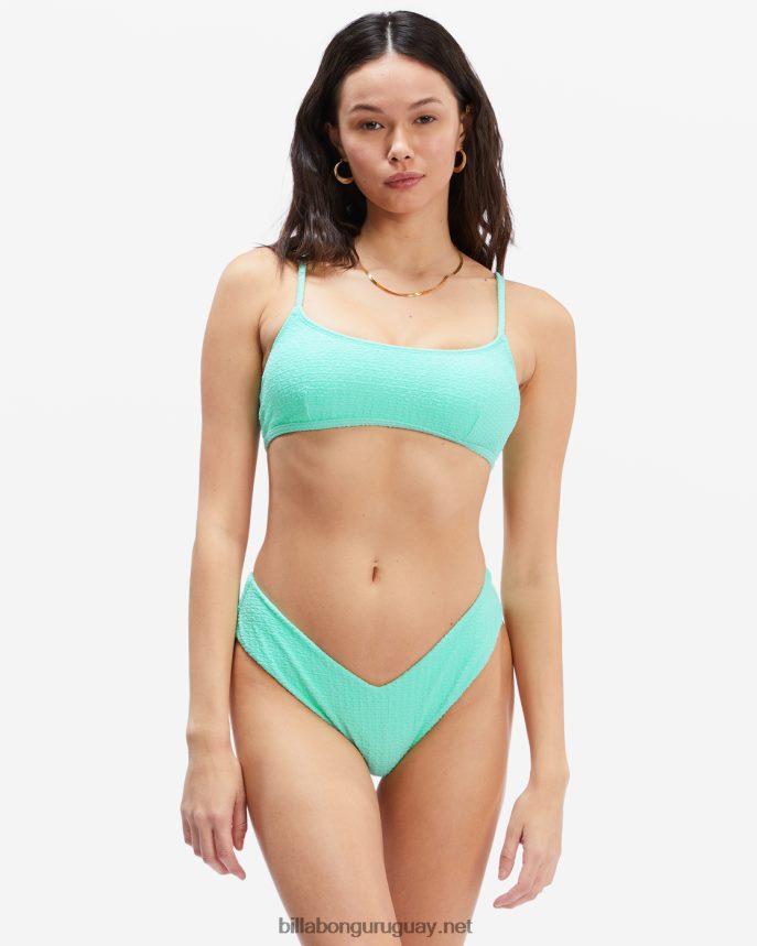 top de bikini corto tan aturdido avery mujer menta verde DR68441729 Billabong
