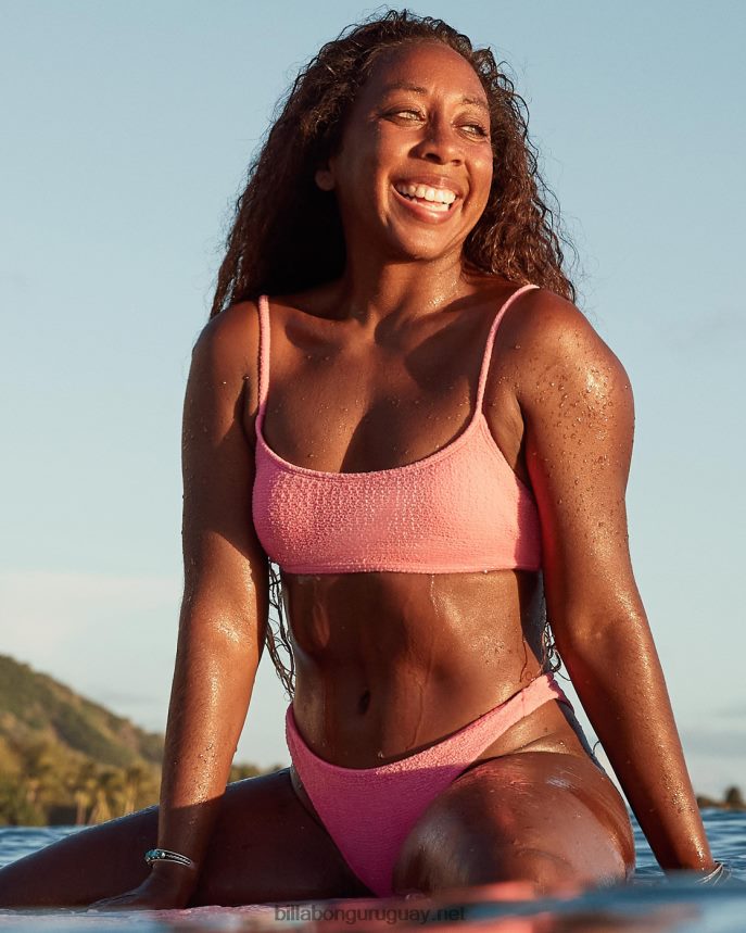 top de bikini corto tan aturdido avery mujer puesta de sol rosa DR68441741 Billabong