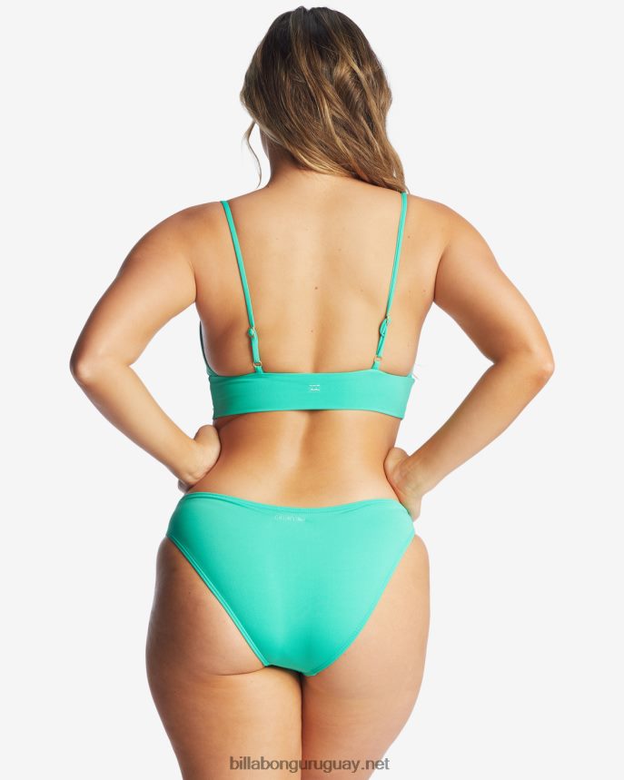 top de bikini de tirantes con escote en V Sol Searcher mujer verde tropical DR68441631 Billabong