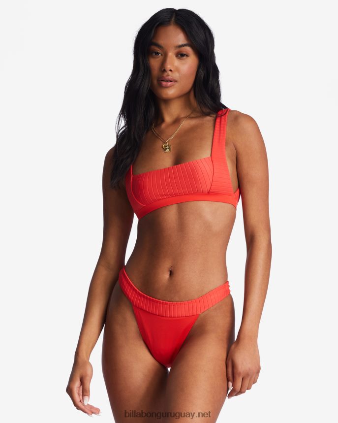 top de bikini sin mangas alineado mujer amapola brillante DR68441480 Billabong