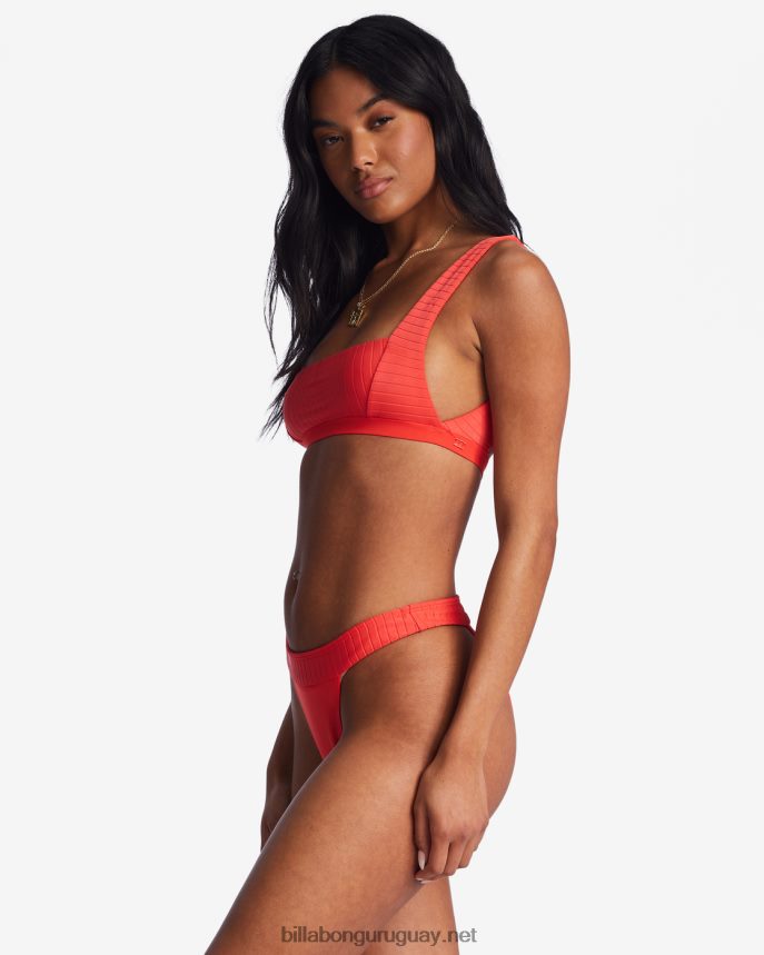top de bikini sin mangas alineado mujer amapola brillante DR68441480 Billabong