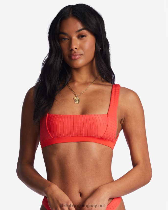 top de bikini sin mangas alineado mujer amapola brillante DR68441480 Billabong