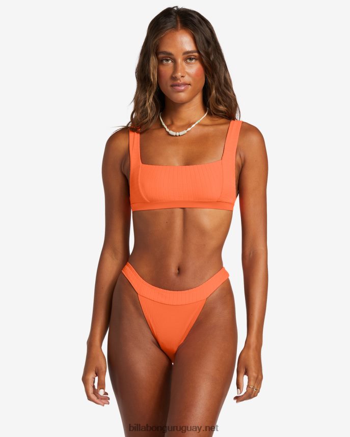 top de bikini sin mangas alineado mujer melocotón poppin DR68441233 Billabong