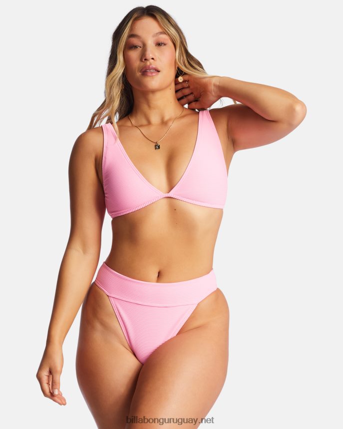 top de bikini sin mangas ava de tanlines mujer aturdimiento rosa DR68441299 Billabong