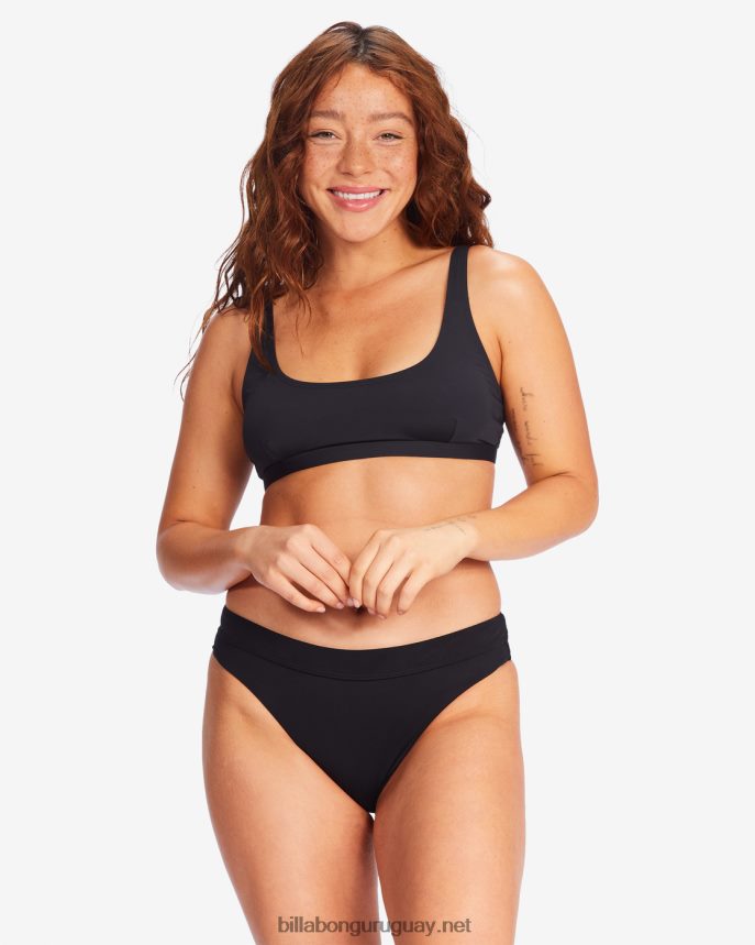 top de bikini sin mangas sol searcher mujer guijarro negro DR68441691 Billabong