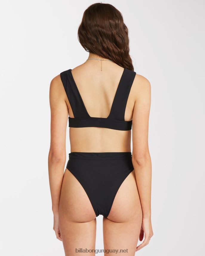 top de bikini sol searcher con escote en V mujer guijarro negro DR68441331 Billabong