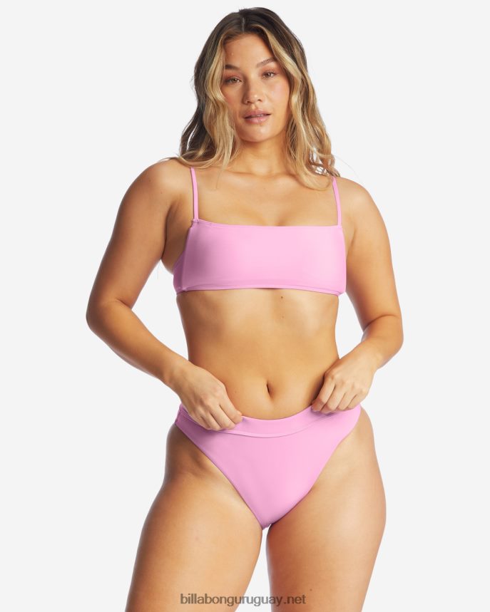 top de bikini tipo bralette cuadrado sol searcher mujer paraíso rosa DR68441618 Billabong