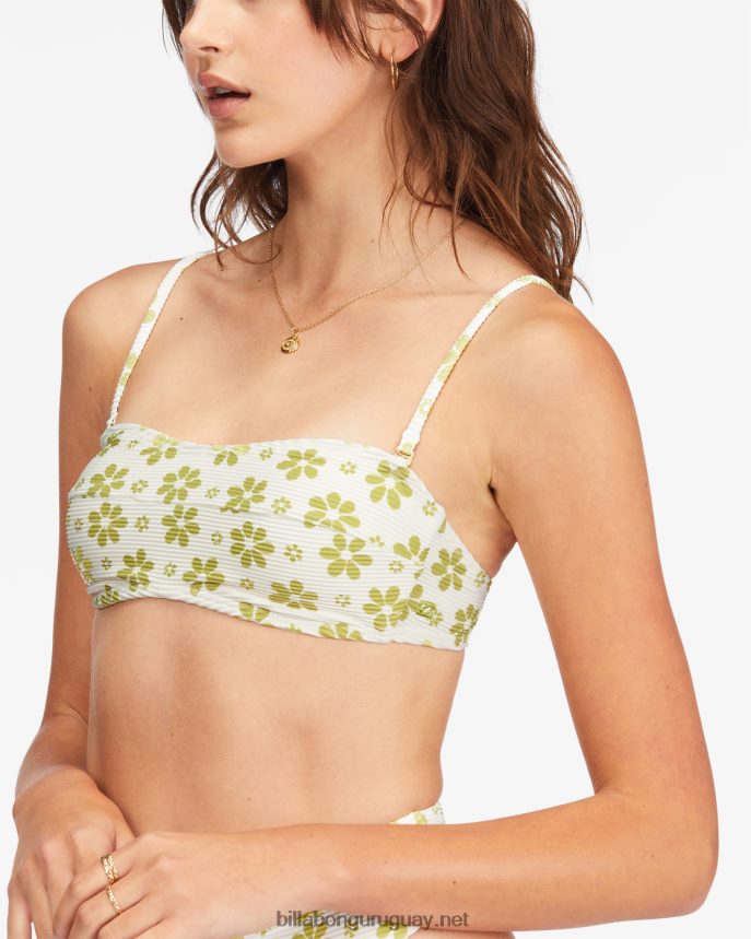 top de bikini tubo con cadena de margaritas mujer cristal de sal DR68441554 Billabong