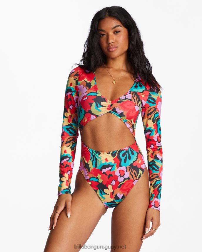 Bañador de una pieza de manga larga con upf 50 de Islands Away mujer multi DR68441501 Billabong
