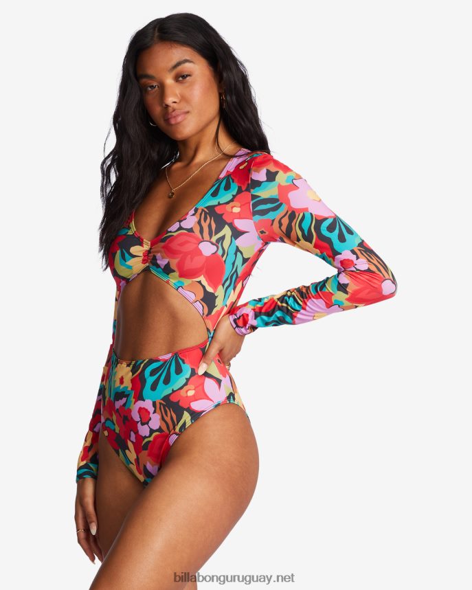 Bañador de una pieza de manga larga con upf 50 de Islands Away mujer multi DR68441501 Billabong
