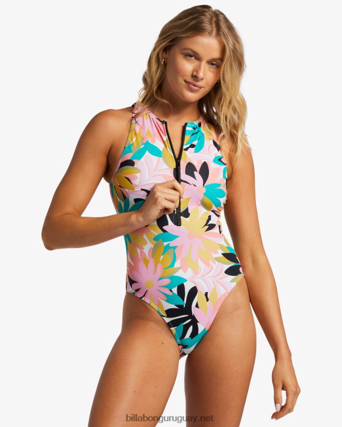 a/div traje de baño de una pieza con cuello alto mujer negro multi DR68441267 Billabong