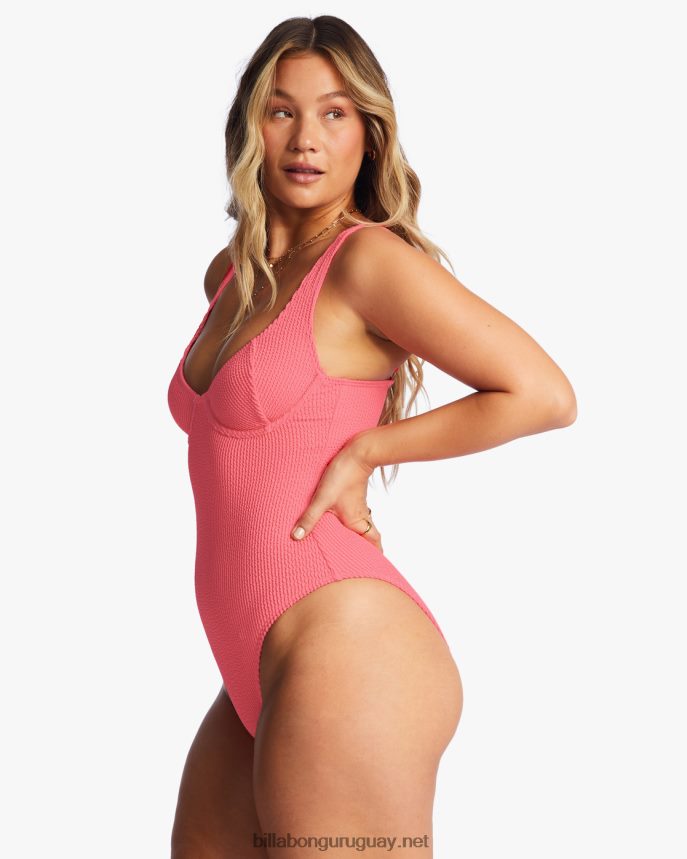 traje de baño de una pieza alto de verano mujer enamoramiento de coral DR68441295 Billabong