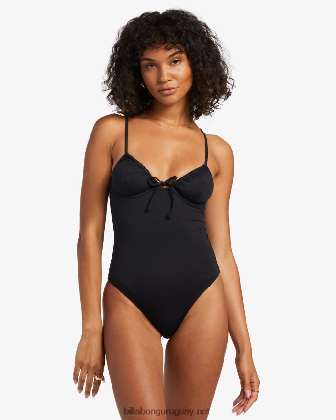 traje de baño de una pieza sol searcher mujer guijarro negro DR68441256 Billabong