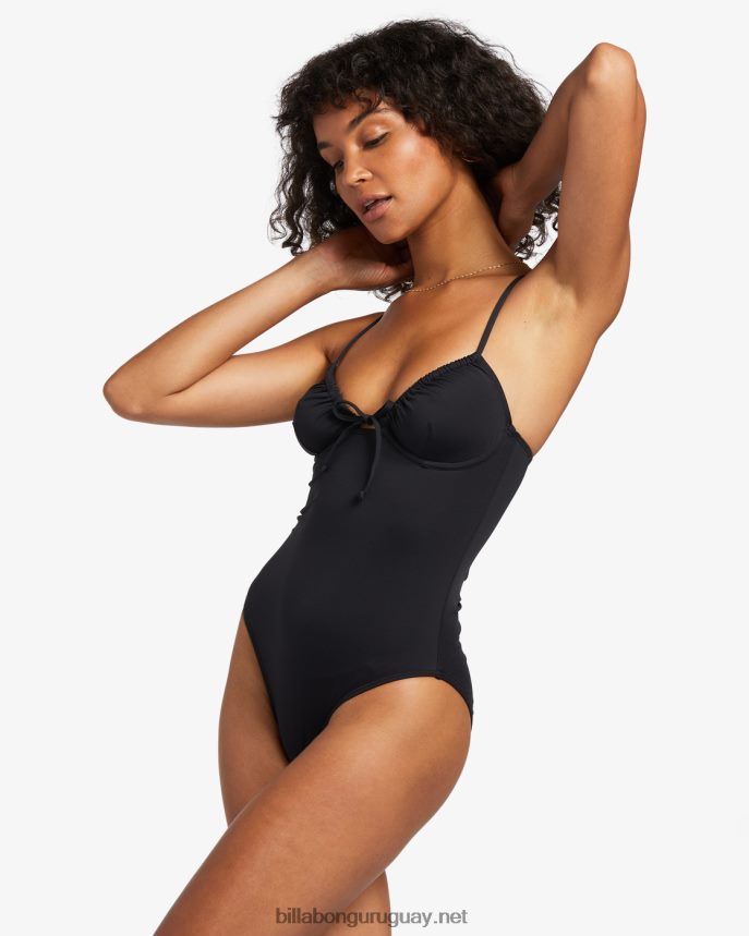 traje de baño de una pieza sol searcher mujer guijarro negro DR68441256 Billabong