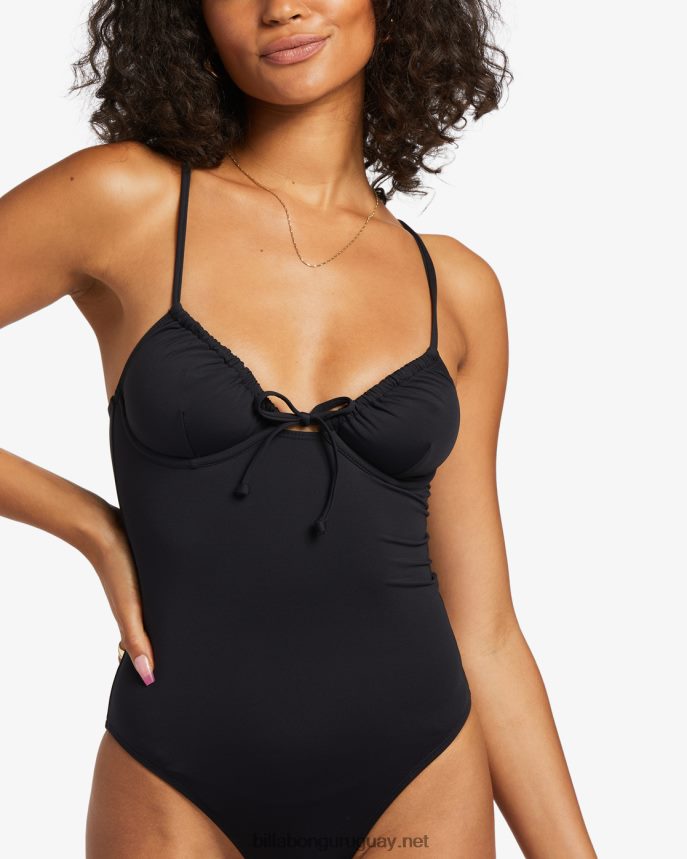 traje de baño de una pieza sol searcher mujer guijarro negro DR68441256 Billabong