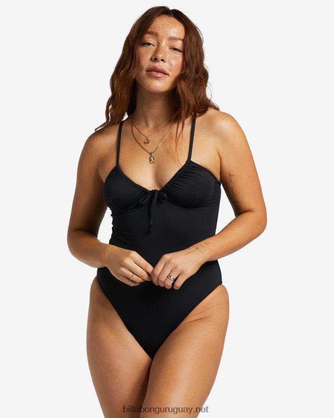 traje de baño de una pieza sol searcher mujer guijarro negro DR68441256 Billabong