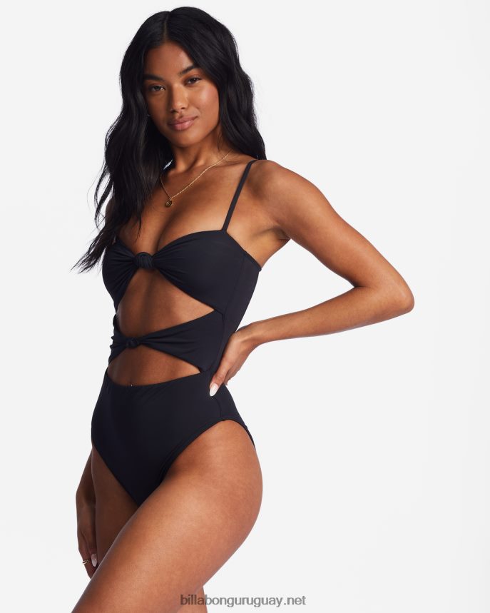 traje de baño de una pieza sol searcher mujer guijarro negro DR68441257 Billabong
