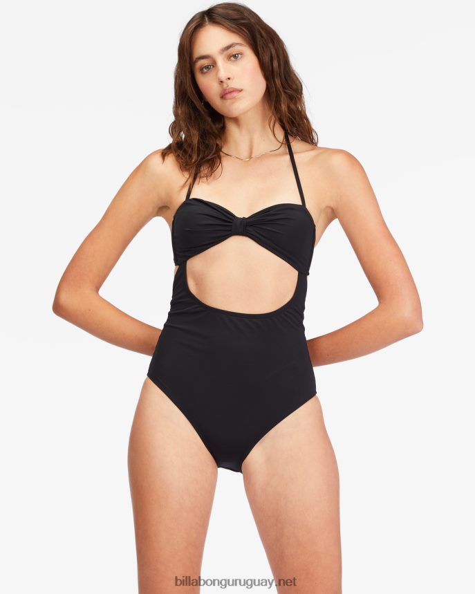 traje de baño de una pieza sol searcher mujer guijarro negro DR68441538 Billabong