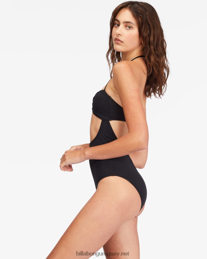 traje de baño de una pieza sol searcher mujer guijarro negro DR68441538 Billabong
