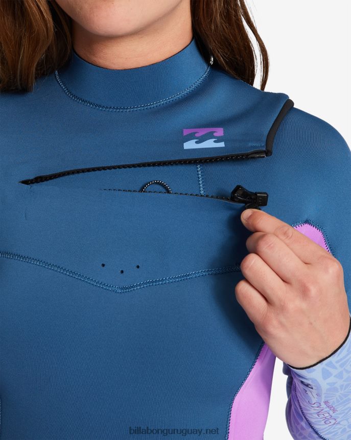 Traje de neopreno completo con cremallera en el pecho 3/2 synergy mujer mar profundo DR68442579 Billabong