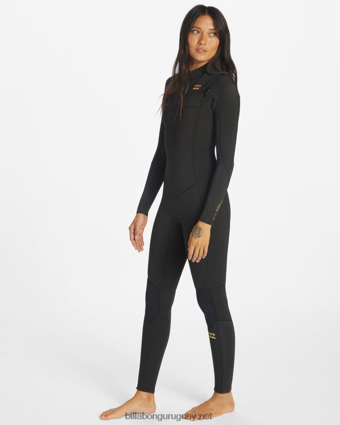 Traje de neopreno completo con cremallera en el pecho 3/2 synergy mujer negro salvaje DR68442565 Billabong