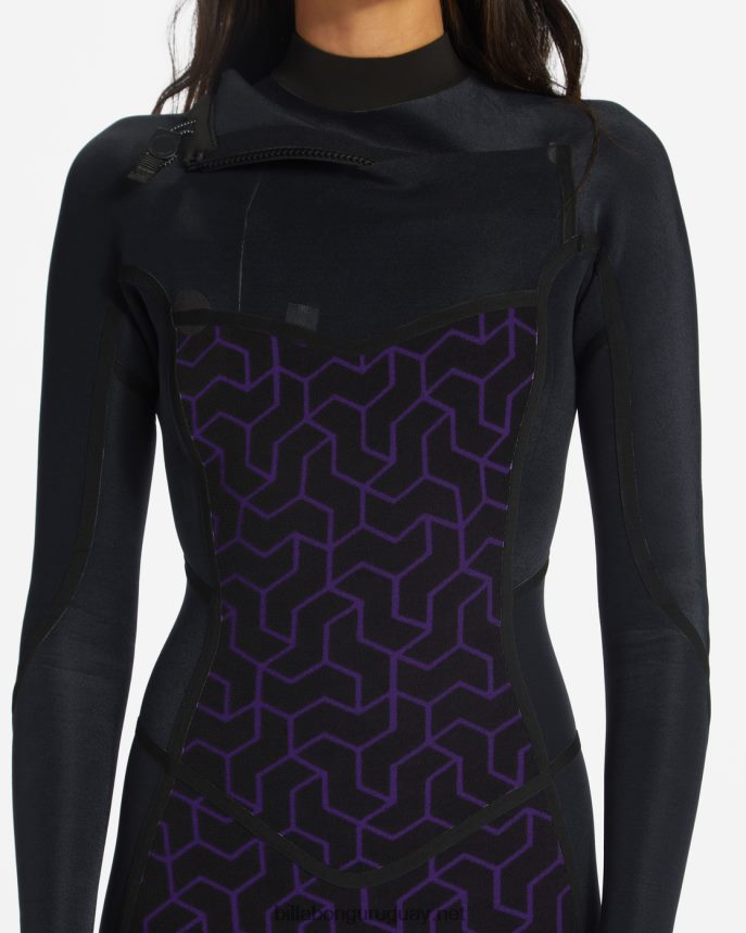 Traje de neopreno completo con cremallera en el pecho 3/2 synergy mujer negro salvaje DR68442565 Billabong