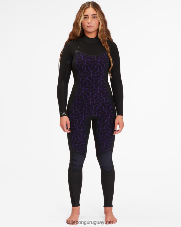 Traje de neopreno completo con cremallera trasera 3/2 Synergy mujer negro salvaje DR68442567 Billabong