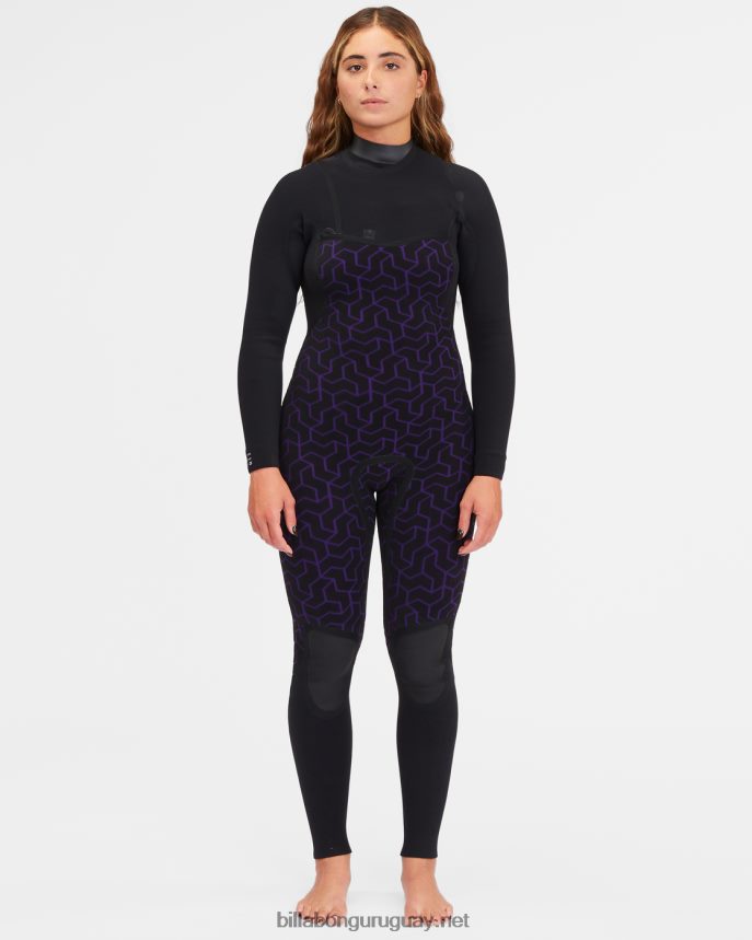 Traje de neopreno con cremallera en el pecho de 3/2 hornos mujer senderos de medianoche DR68442571 Billabong