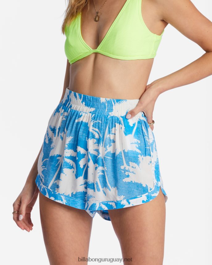 El sol brilla shorts elásticos mujer hawai azul DR68441969 Billabong
