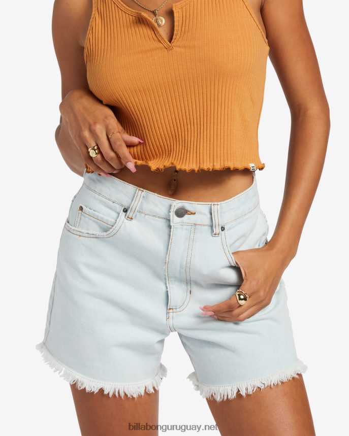 ¿Qué tal esos pantalones cortos de mezclilla mujer azul claro DR68441859 Billabong