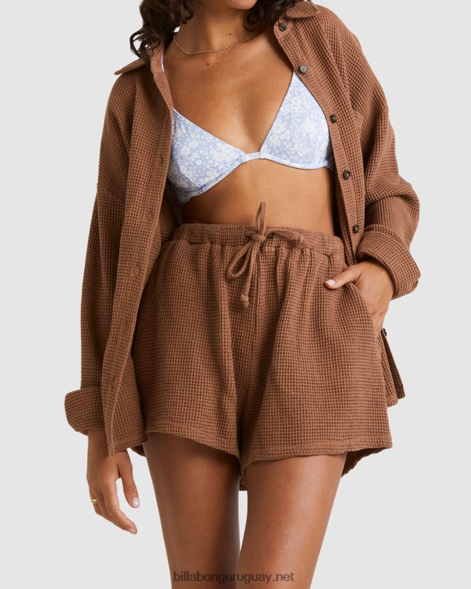 bloqueado en tus pantalones cortos elásticos mujer cacao DR68441997 Billabong