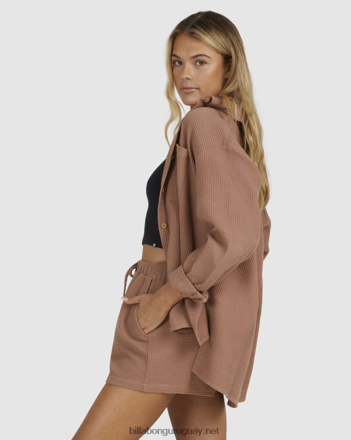 bloqueado en tus pantalones cortos elásticos mujer cacao DR68441997 Billabong