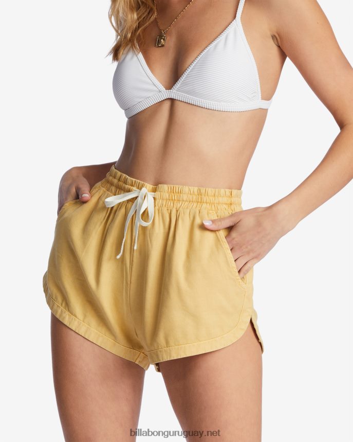 pantalones cortos con cinturilla elástica mujer Costa Dorada DR68441991 Billabong
