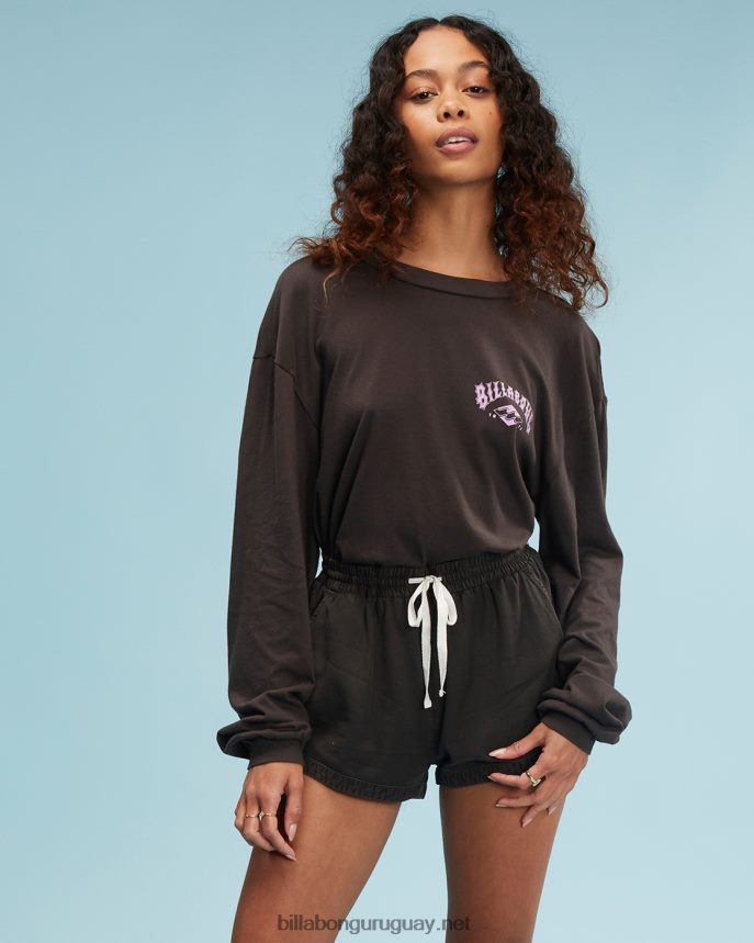 pantalones cortos con cinturilla elástica mujer apagado negro DR68441923 Billabong