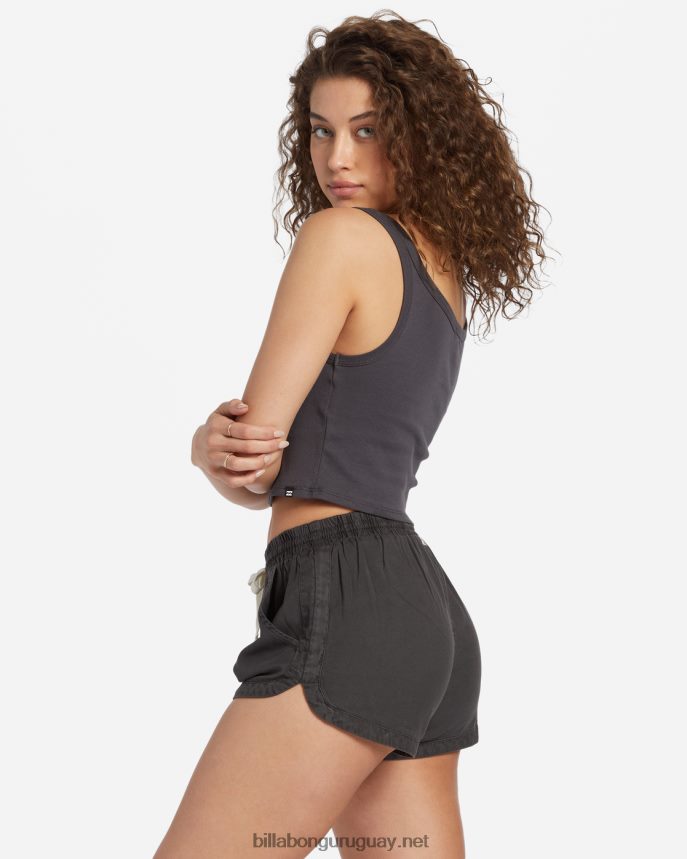 pantalones cortos con cinturilla elástica mujer apagado negro DR68441923 Billabong