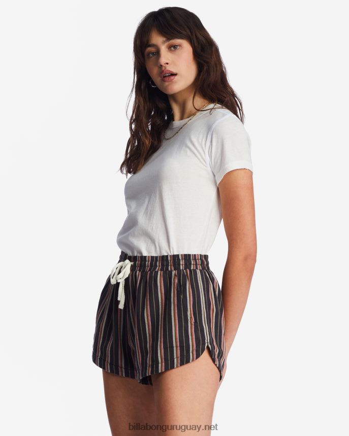 pantalones cortos con cinturilla elástica mujer apagado negro DR68442160 Billabong