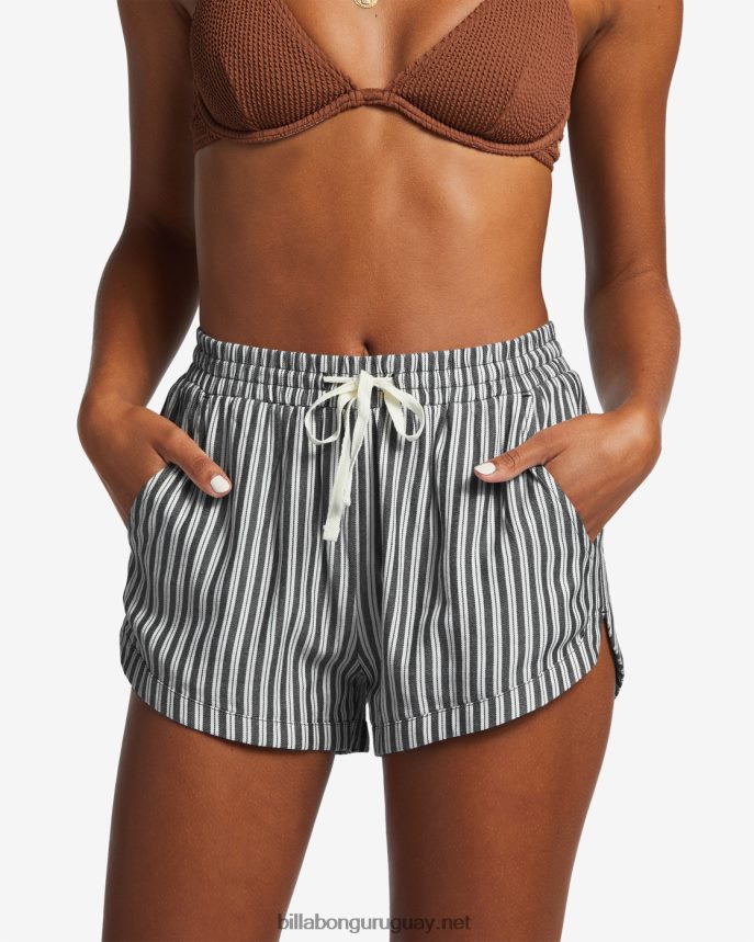 pantalones cortos con cinturilla elástica mujer arenas negras DR68441758 Billabong