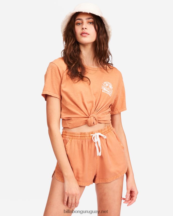 pantalones cortos con cinturilla elástica mujer caramelo DR68442322 Billabong